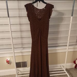 ELIE TAHARI Maxi Dress Short Sleeve Size M $325